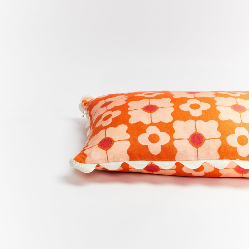 Carnation Orange 60x40cm Cushion