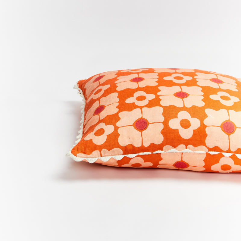 Carnation Orange 50cm Cushion