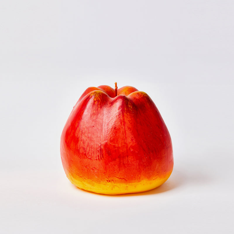 Large Red Apple Candle