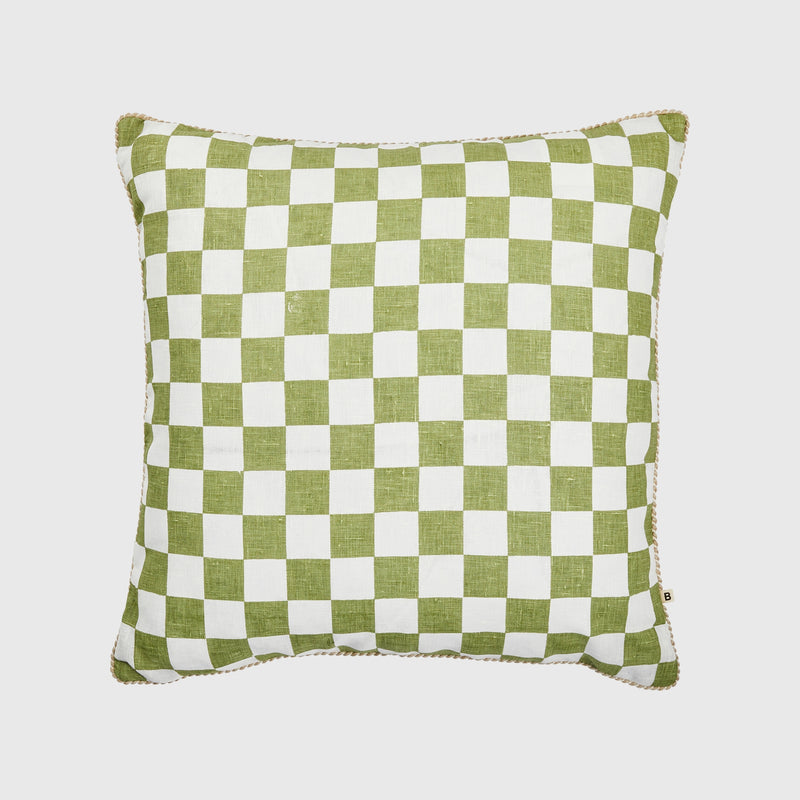 Small Checkers Thyme 60cm Cushion
