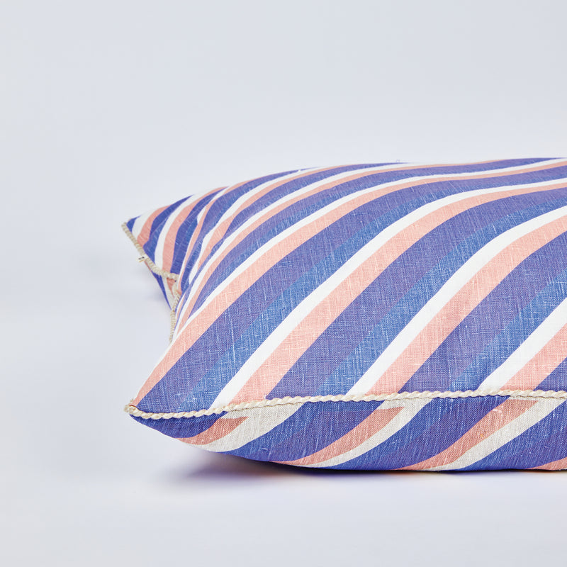 Dina Stripe Yves Klein Blue 60cm Cushion