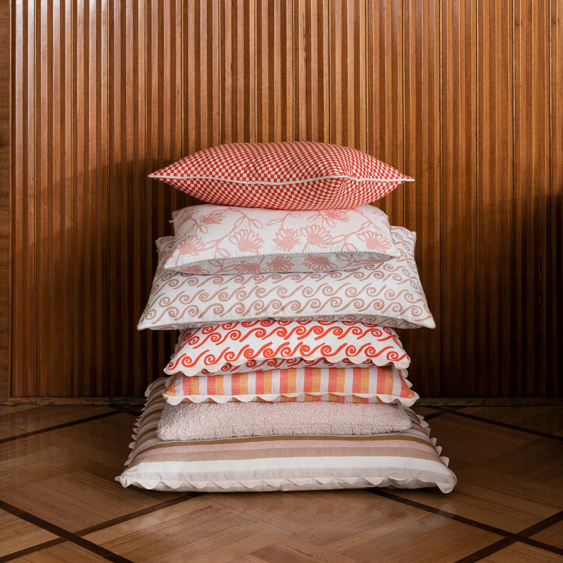 Florence Stripe Red 60cm Cushion