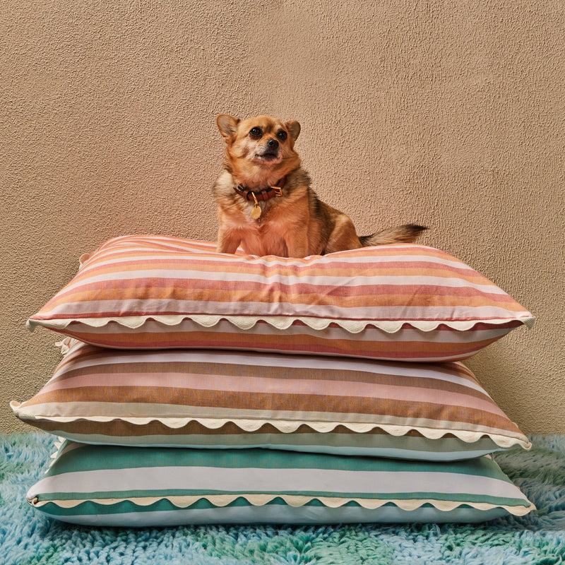 Florence Stripe Red 80cm Cushion