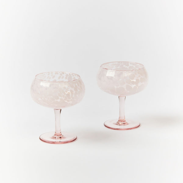 Dots Pink Coupes (set of 2)