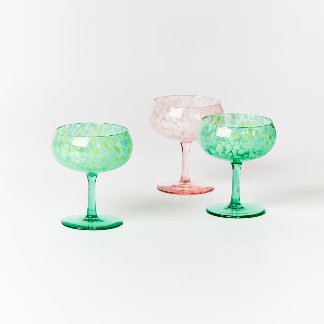 Dots Green Coupes (set of 2)