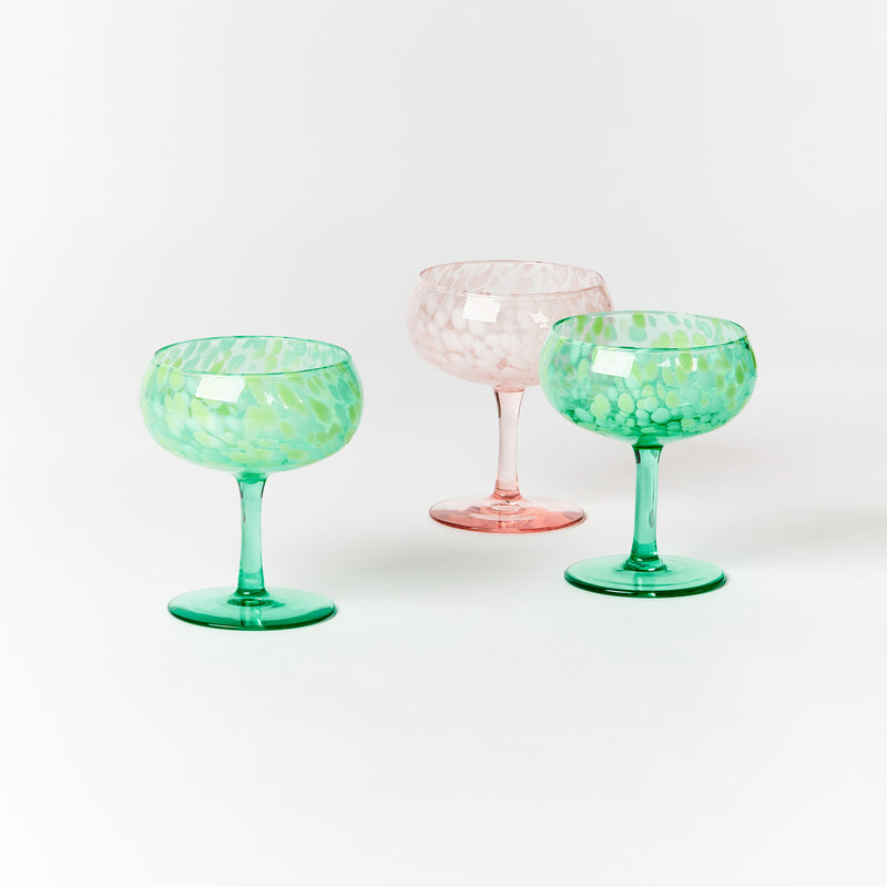 Dots Green Coupes (set of 2)