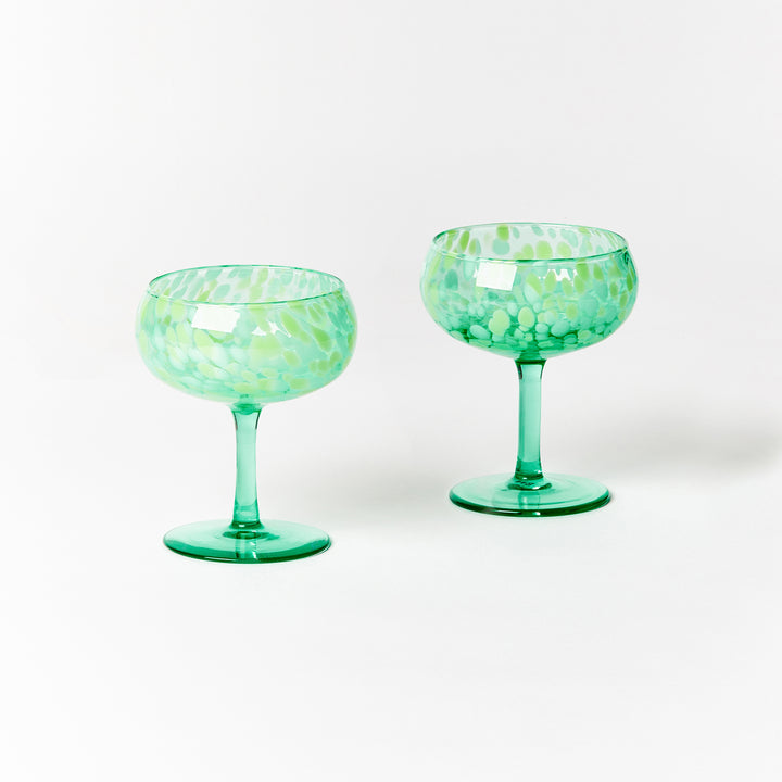 Dots Green Coupes (set of 2)