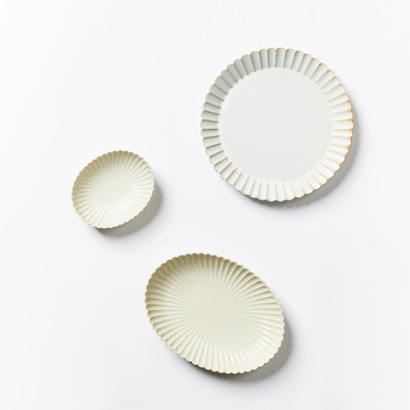 Marumitsu Oval Plate Large White