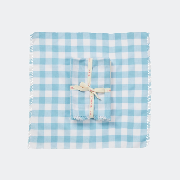 Gingham Blue Napkins (set of 4)