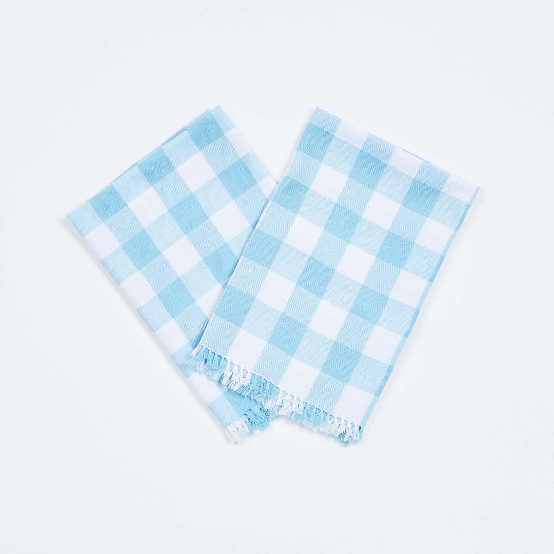 Gingham Blue Napkins (set of 4)
