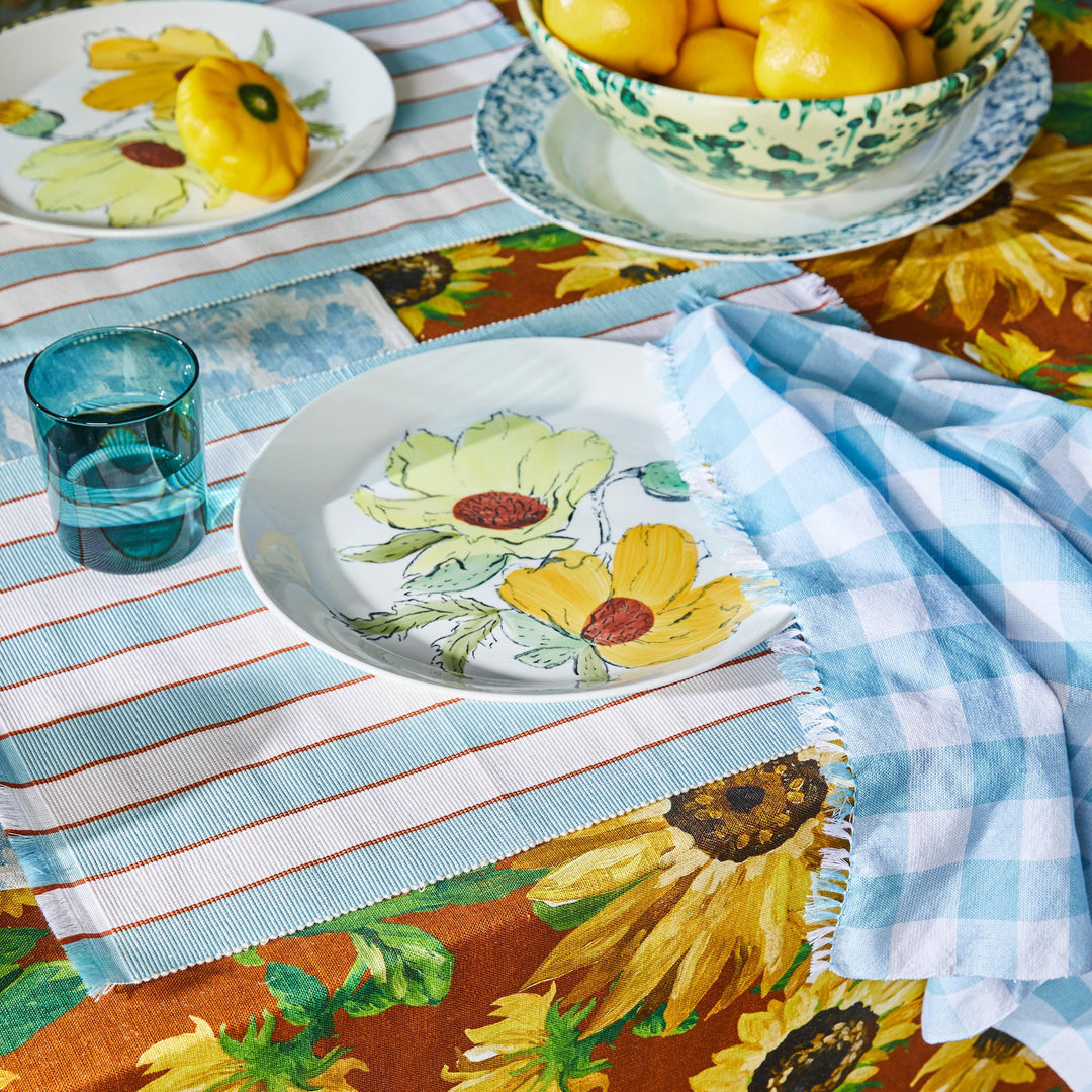 Gingham Blue Napkins (set of 4)