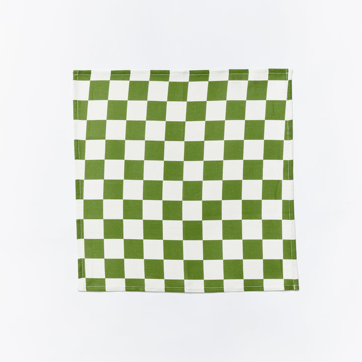 Green Check Pattern | Cloth Napkins | Linen Napkins Australia | Bonnie and Neil