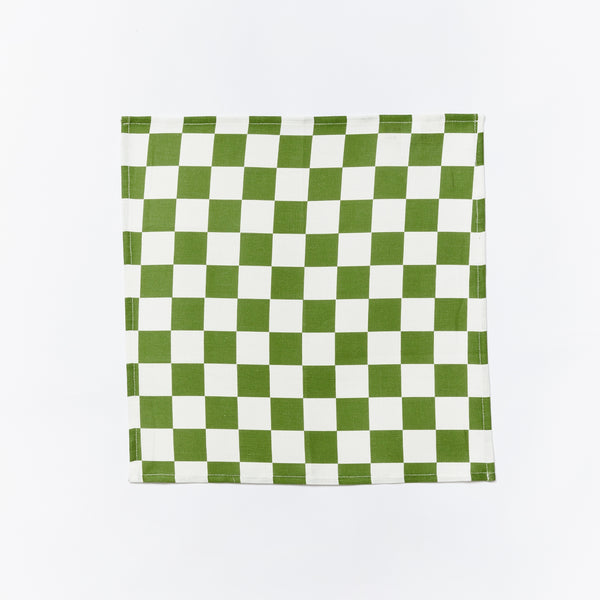 Small Checkers Thyme Napkins (set of 4)