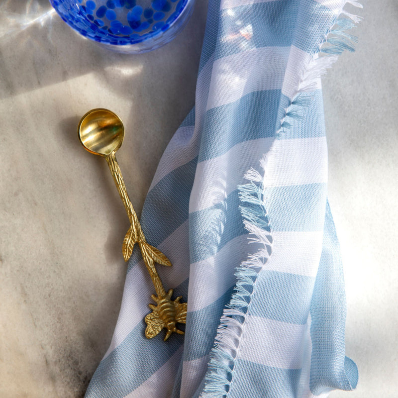 Woven Stripe Powder Blue Napkins (set of 6)