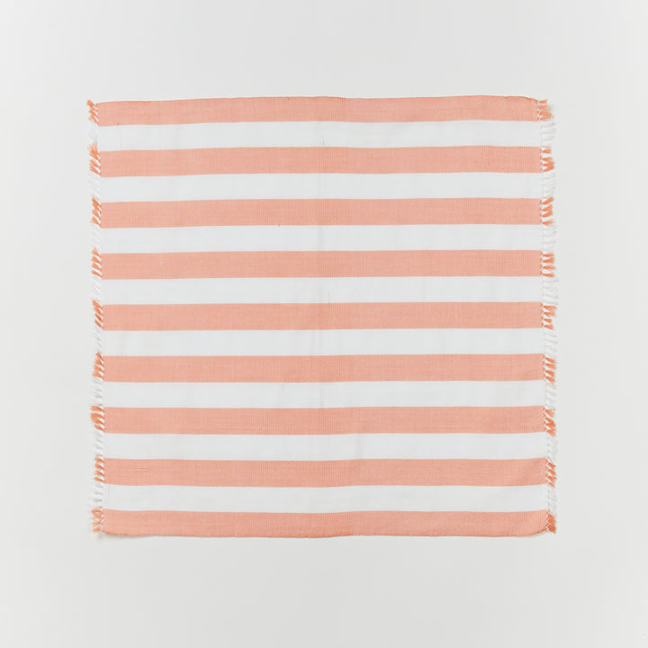 Woven Stripe Pink Napkins (set of 4)