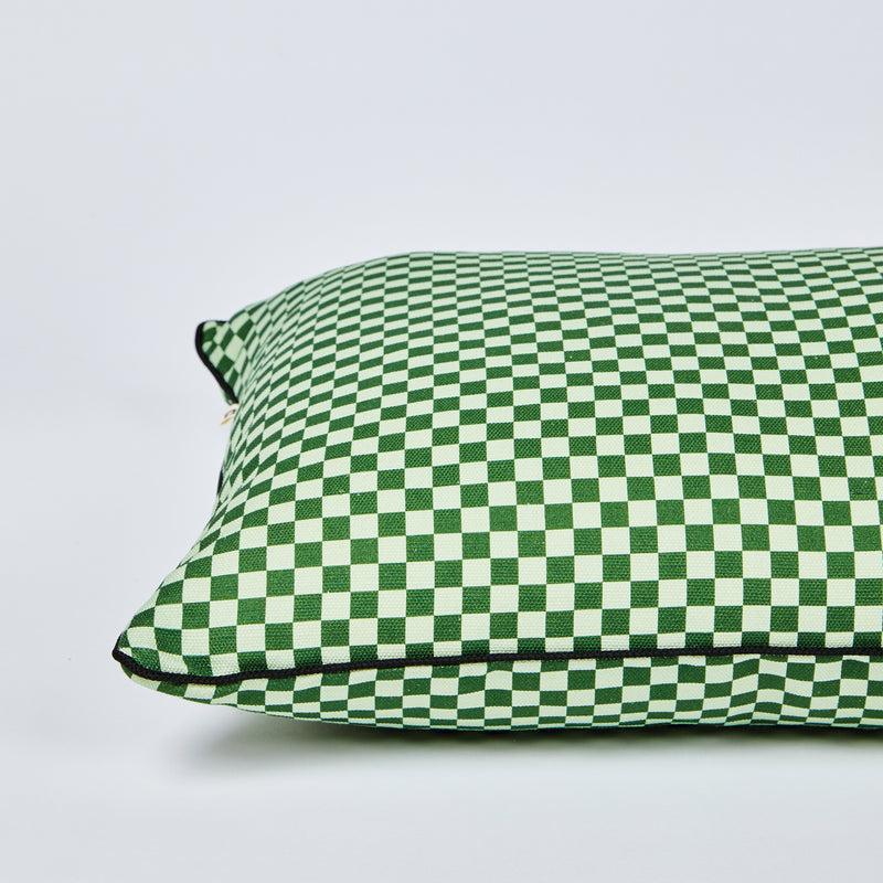 Tiny Checkers Leaf 60x40cm Outdoor Cushion