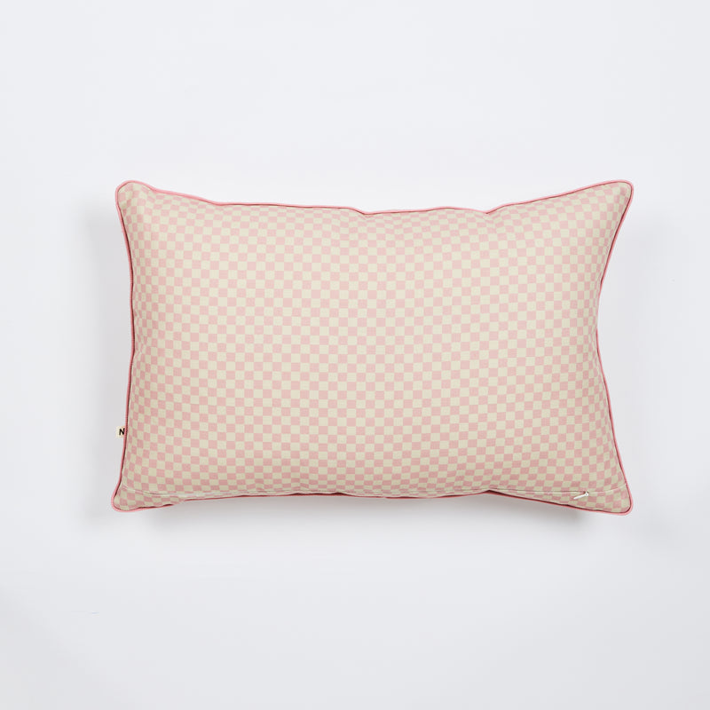 Tiny Checkers Pink 60x40cm Outdoor Cushion