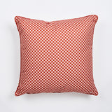 Tiny Checkers Red 60cm Outdoor Cushion