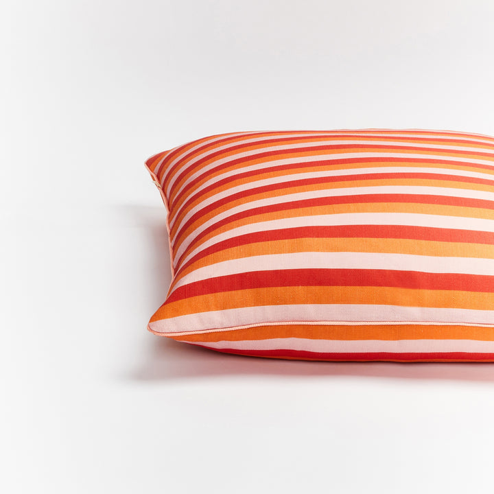 Florence Stripe Red Outdoor Cushion