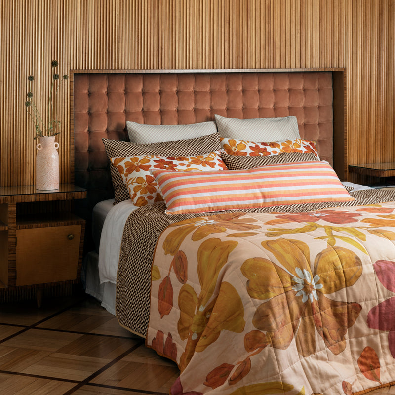 Small Dogwood Rust Pillowcases (set of 2)