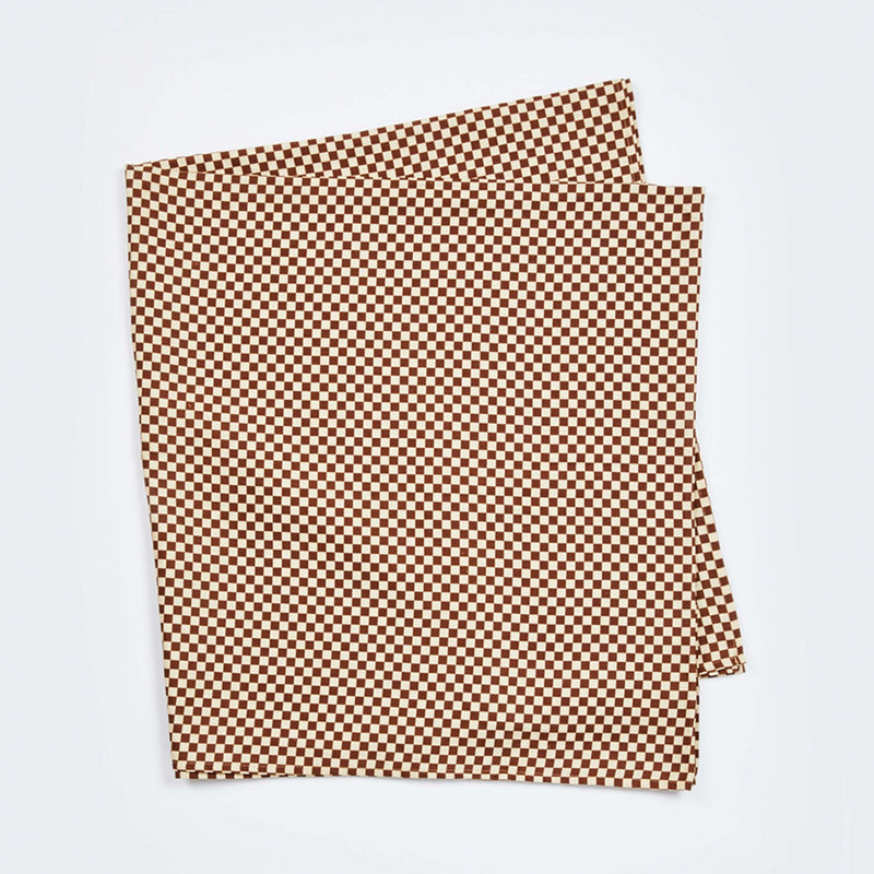 Tiny Checkers Cocoa Tablecloth