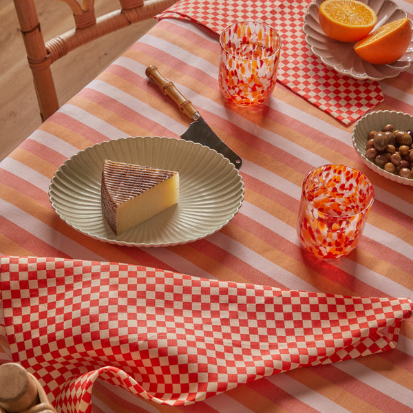 Florence Stripe Red Tablecloth
