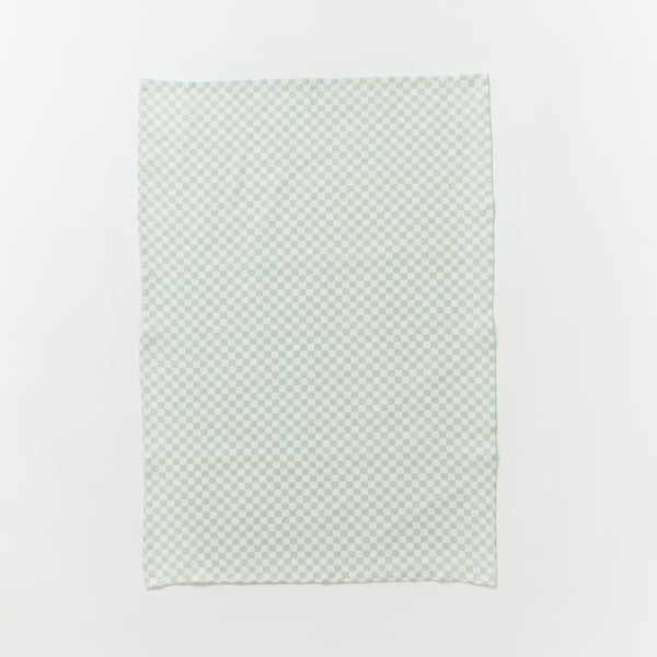 Tiny Checkers Powder Blue Tea Towel