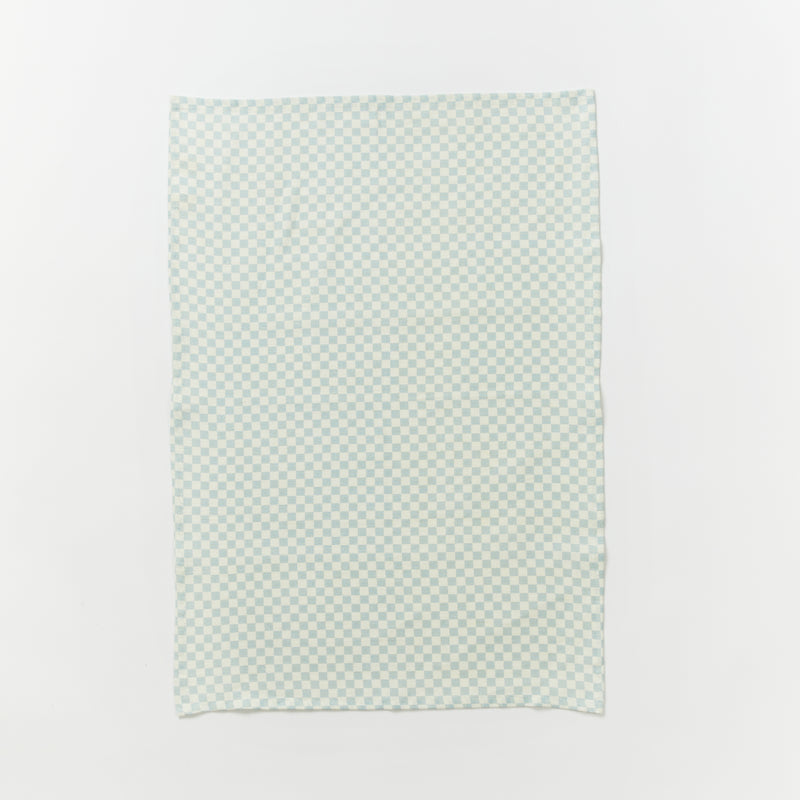 Tiny Checkers Powder Blue Tea Towel