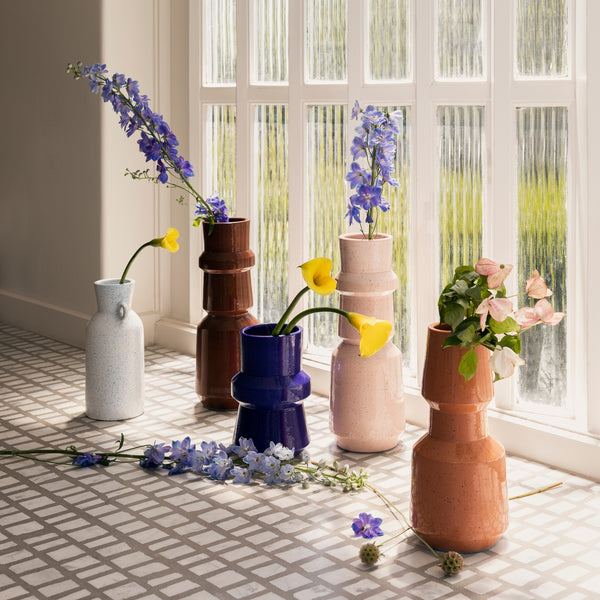 Speckle Blue Tall Vase